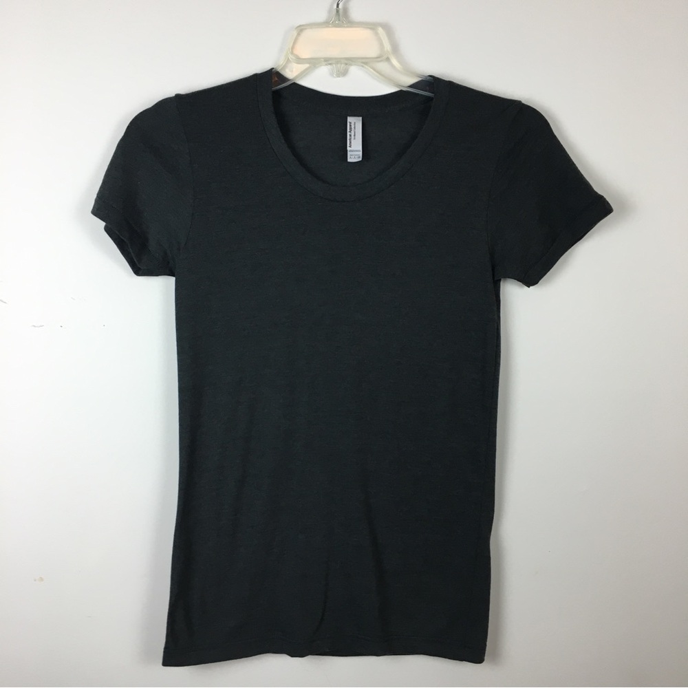 American Apparel Dark Gray Crew Neck Tee Shirt Top Short Sleeve Small NWOT